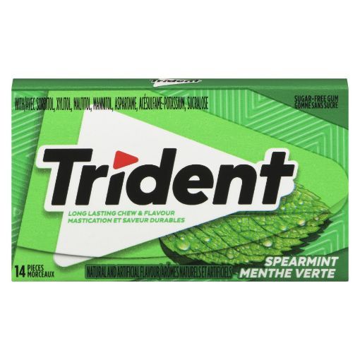 Picture of TRIDENT GUM - SPEARMINT - SLAB 14S